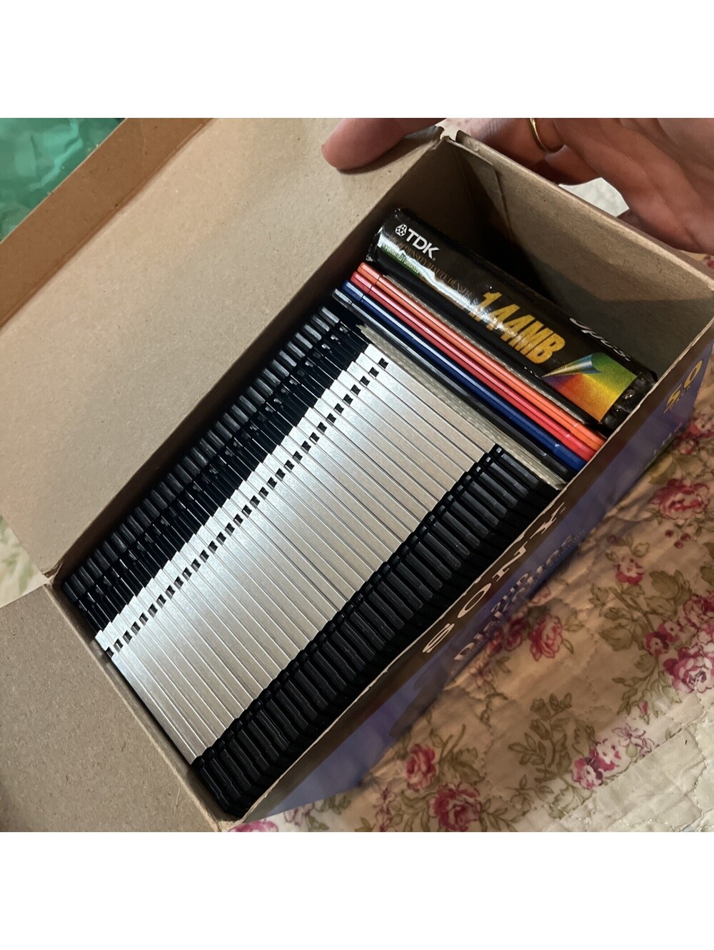 42 Vintage 3.5” Floppy Disks Sony TDK 1.44MB IBM 5 Sealed Mixed Color Lot